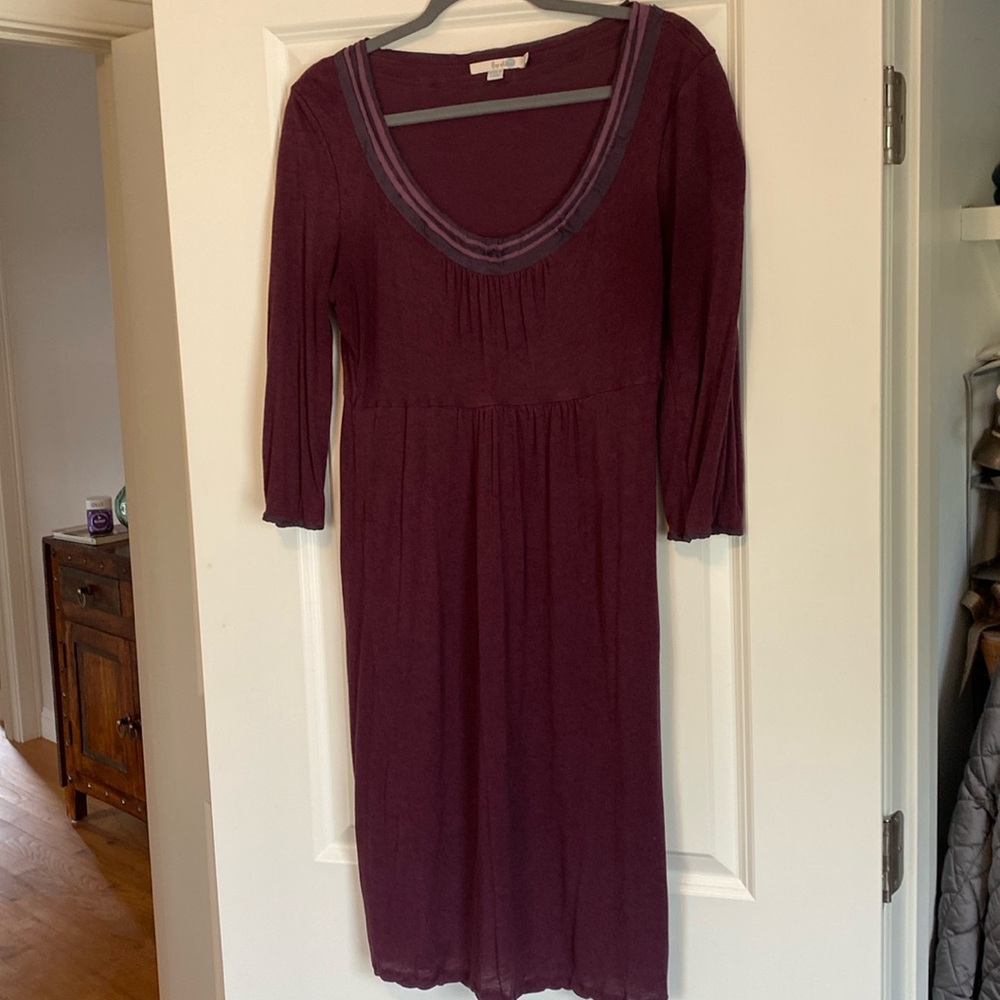 Boden burgundy plum dress US size 10
